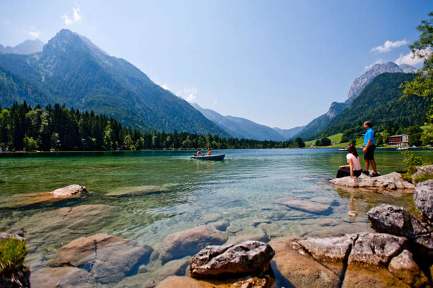 Die Bootsanlegestelle am Hintersee