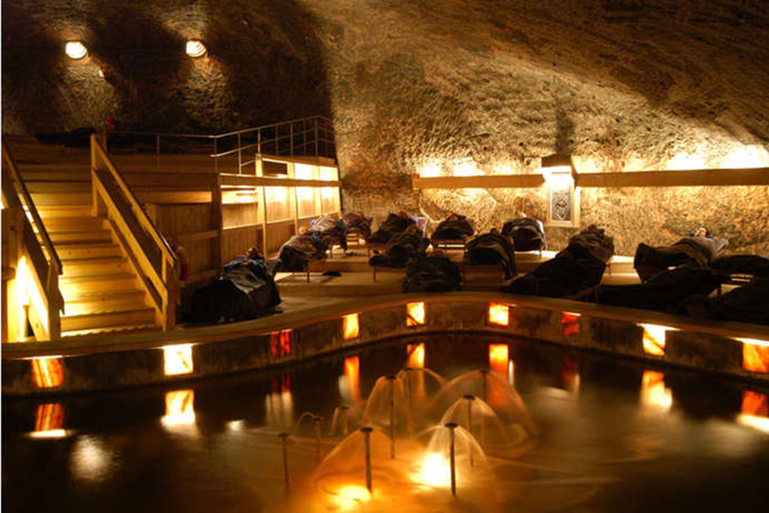 Der See im Heilstollen vom Salzbergwerk Berchtesgaden